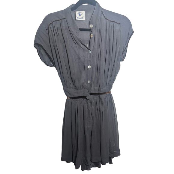 Robin Gray 100% Silk Crepe Button Front Dress Size 4 - Picture 1 of 10